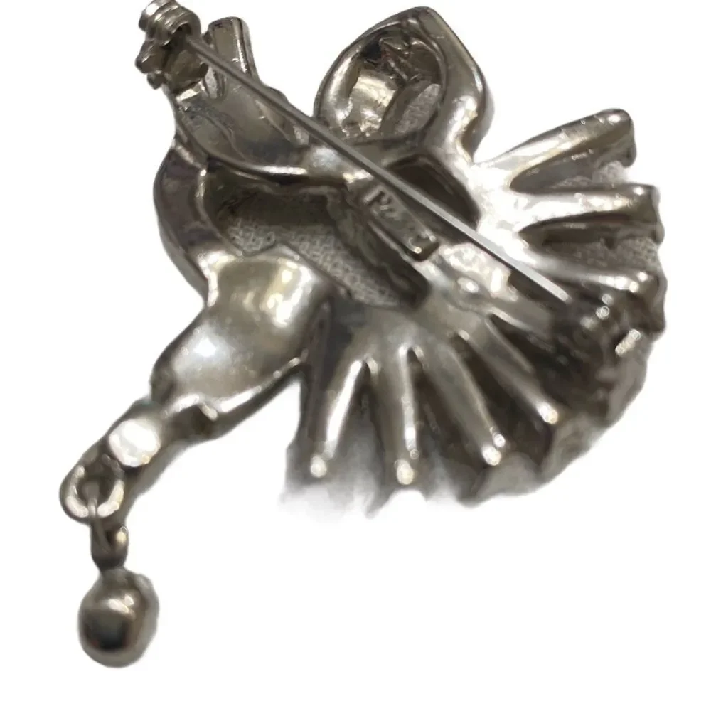 Vintage 1940’s Reinad Art Deco Clear Baguette And Round Rhinestone Brooch - Picture 5 of 10